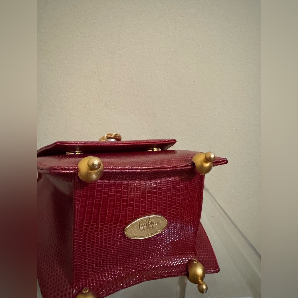 Lee Wolfe Monkey Purse Bag Lizard Red - Picture 8 of 11